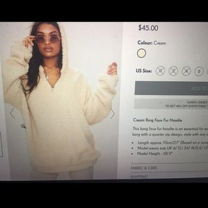 Pretty Little Thing Faux Fur Hoodie